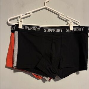 Superdry Boxer Briefs Trio - Black, Gray, and Orange